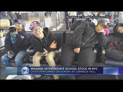 Snowstorm keeps Waianae Intermediate School choir group grounded in New York City