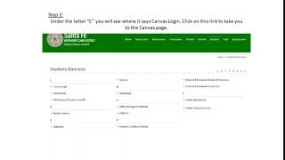 Canvas Login Directions