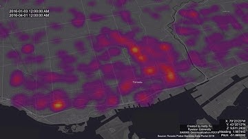 Break and Enter in Downtown Toronto 2014 to 2018. A Time-Series Animation Map using ArcGis Pro.