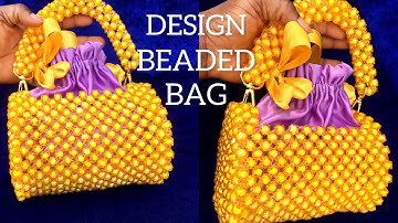 HOW TO MAKE A DESIGNED HANDMADE BEADED BAG /BEGINNERS FRIENDLY.