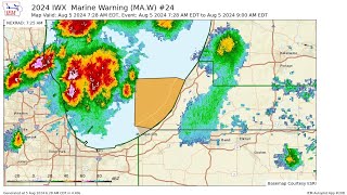 IWX Special Marine Warning for Lake Michigan. (EAS 717) 8/5/24.