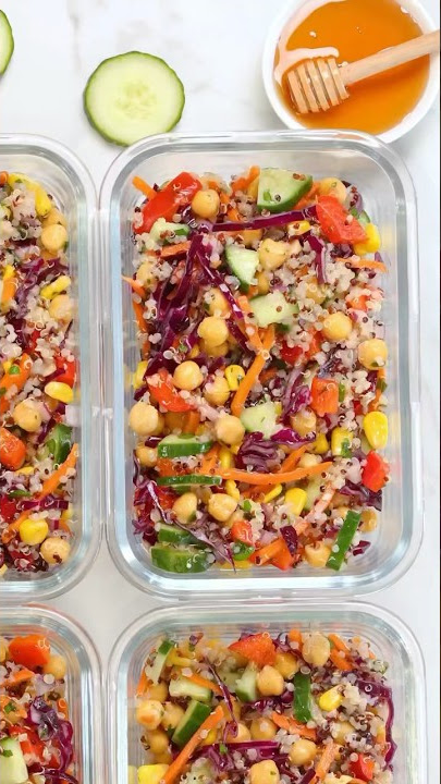 Rainbow Salad Meal Prep - The Domestic Geek