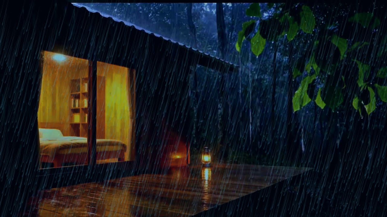 Cozy Forest Cabin in the Rain 🌧 | Rain Sounds for Deep Sleep - YouTube
