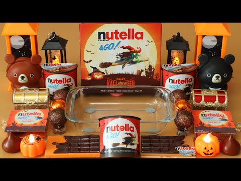 Mixing”<strong>Nutella</strong>” Eyeshadow and Makeup,parts,glitter Into Slime!Satisfying Slime Video!★ASMR★