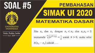 Download Mp3 Pembahasan Soal Asli SIMAK UI 2020 Matematika Dasar No 5 Persamaan Eksponen