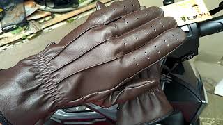 Sarung Tangan Kulit Coklat Model Cubit Resleting Frians Leather Shop