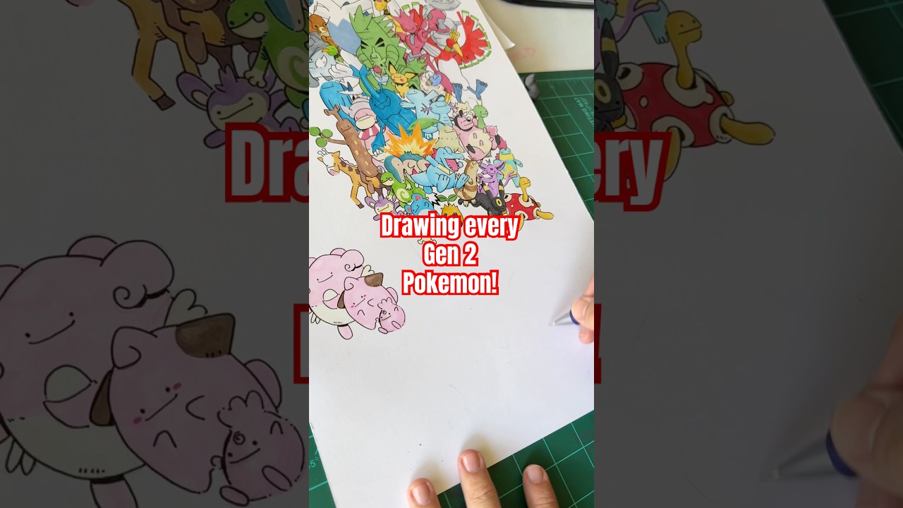 Drawing my Favorite Gen 2 Pokemon! Can you guess which one? 