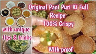 Pani Puri Recipe | Homemade Golgappa / Puchka | पानी पूरी / गोलगप्पा बनाने के यूनिक टिप्स और ट्रिक्स