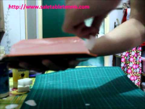Table Tennis - How to use Glue & Booster on your Rubber Part 1 of 3