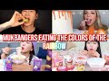 mukbangers eating the colors of the RAINBOW (funny)