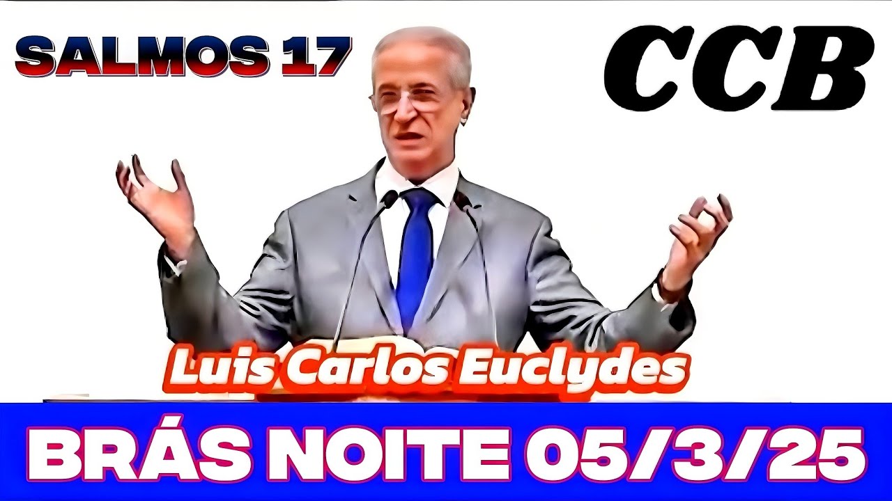ALERTA À IRMANDADE: Ancião Luis Carlos Euclides culto Brás/Noite 05/3/25
