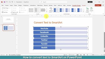 How to convert text to SmartArt on PowerPoint