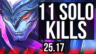 AATROX vs FIORA (TOP) | 14/1/5, 11 solo kills, 2500  games, Legendary | KR Master | 25.17