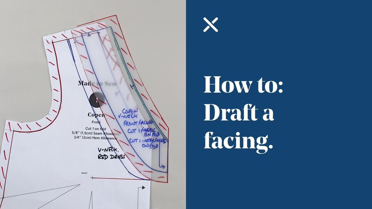 How To Draft A Facing Pattern Cutting Youtube