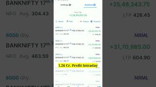 Highest Profit in Intraday 1.26 Cr. | Ghanshyam sir #optionstrading #banknifty #shorts