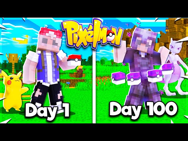 I SPENT 100 DAYS IN FUSION PIXELMON (Minecraft Pokemon) 