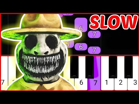 Zoonomaly Horror Game Trailer - SLOW EASY PIANO TUTORIAL