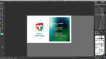 Editing Business Card Files with GIMP
