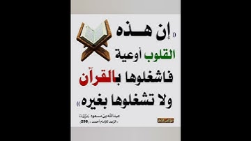 أحاديث نبوية عن فضل قراءة القرآن الكريم 🌺🌺