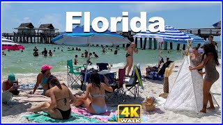 【4K】WALK NAPLES Beach in South Florida USA Travel vlog