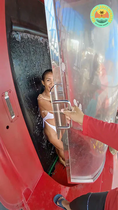 Tiny Thai Girl takes a HUGE Slide! 😵