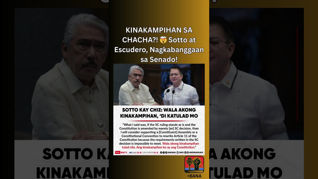 KINAKAMPIHAN SA CHACHA?! 🤯 Sotto at Escudero, Nagkabanggaan sa Senado!