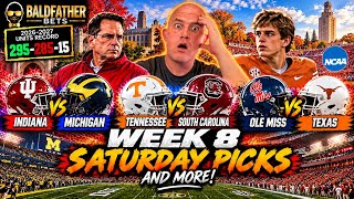 College Football Week 8 ATS Picks 🏈 Indiana vs Michigan, Tennessee vs South Carolina & More