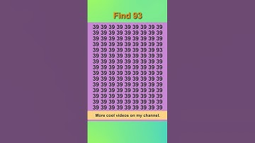 The simplest puzzle. Find number 93