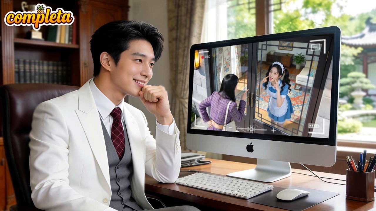 CEO 30 años sin reír!Hasta q vio en cámaras a sirvienta encerrar al acosador afuera.¡No paró de reír