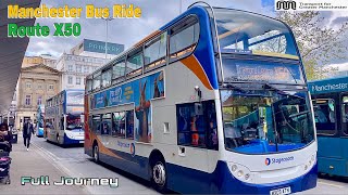 Manchester Bus Ride 🇬🇧 Route X50 - Piccadilly Gardens to Trafford Centre | Full Journey