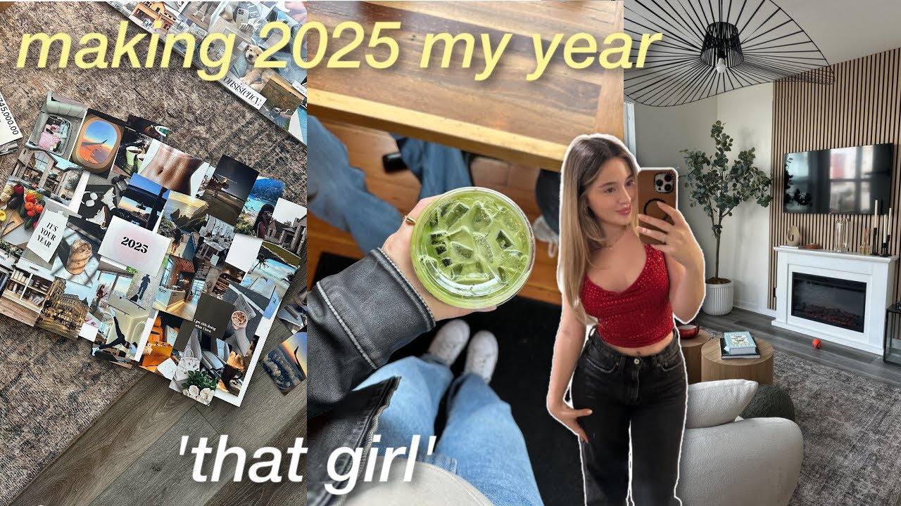 a *NEW YEAR*  day in my life | vision board, taking down xmas decor, goals