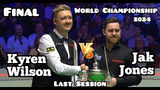 Kyren Wilson vs Jak Jones - World Championship Snooker 2024 - Final - Last & Full Session Live