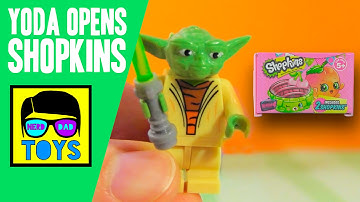 Yoda Opens Shopkins | Star Wars for Kids Lego Yoda | Season 4 Unboxing