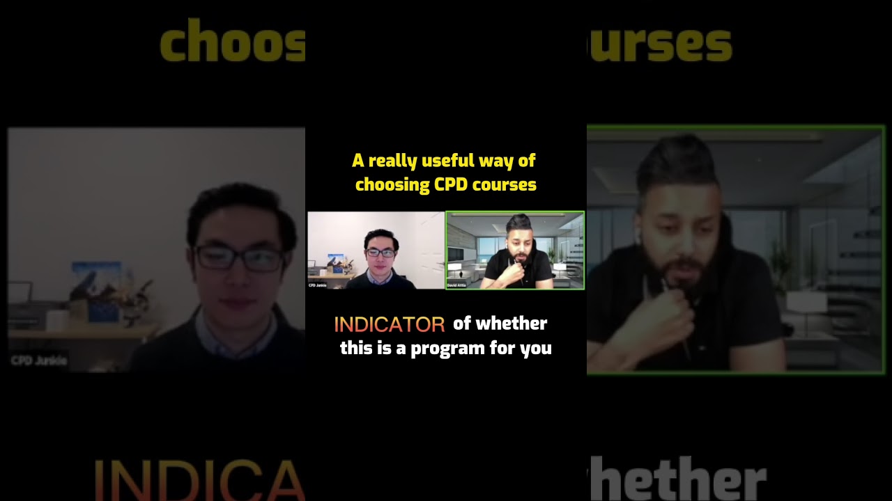 A really useful way of choosing CPD courses - CPD Junkie Podcast Snippets: Dr David Attia