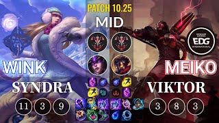 ES Wink Syndra vs EDG Meiko Viktor Mid - KR Patch 10.25