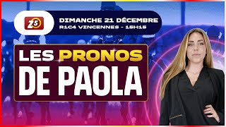 Le Pronostic Quinté pour le ZE5 Ordre du 21 décembre 2025 à Vincennes