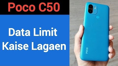 How to set data usege, Poco C50 me data limit Kaise lagaen