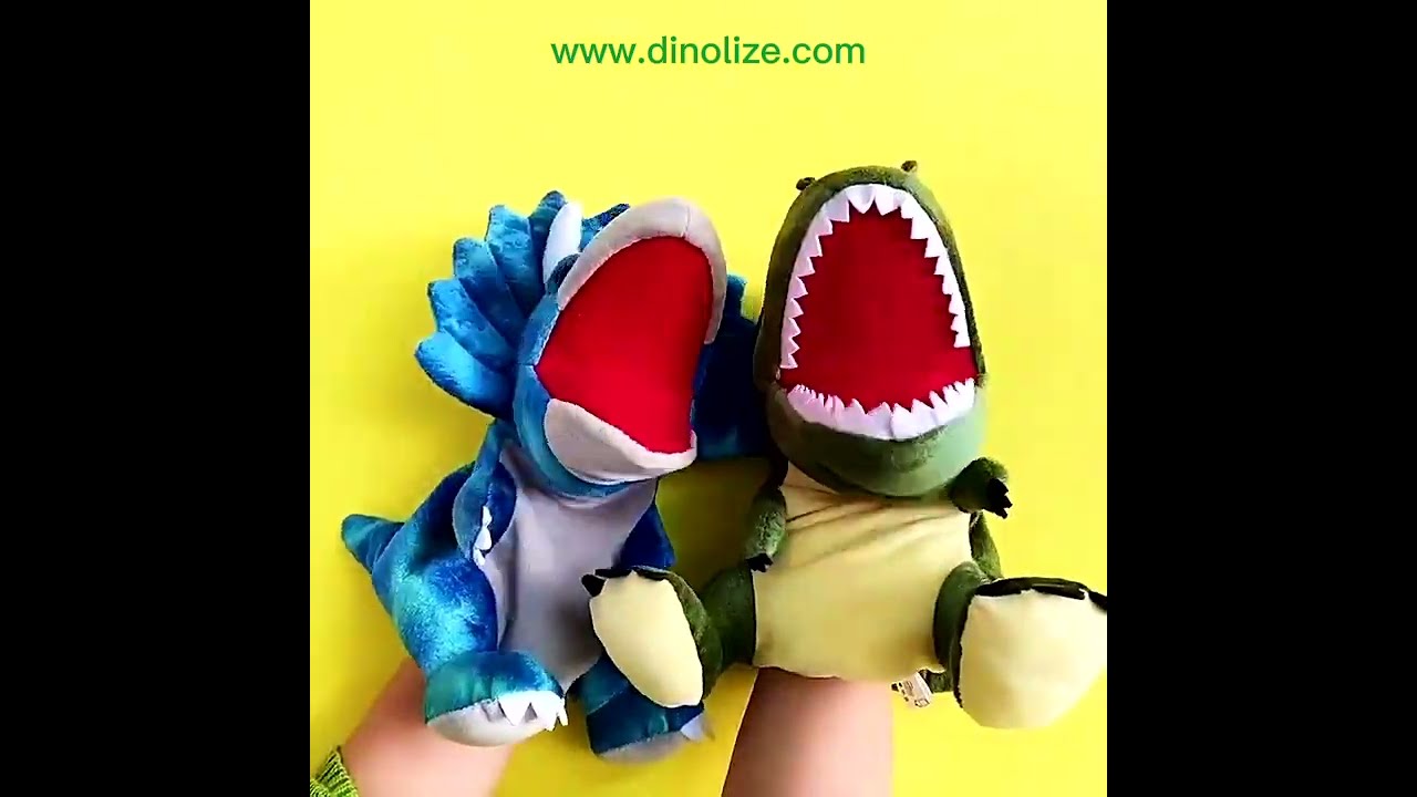 Name Personalized Adorable Plush Dinosaur Hand Puppet Interactive Cosplay Role Play Game Toy