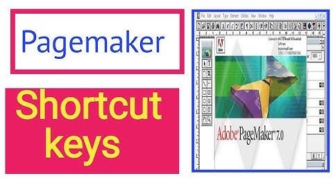 pagemaker shortcut keys || page marker shortcut keys || shortcut key pagemaker ||