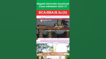 Magadh University UG Vocational Course admission 2025-27 | #ytshorts #thegyanworld #magadhuniversity