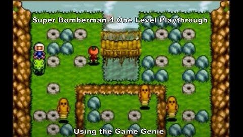 Super Bomberman 4 One Level Playthrough using the Snes Game Genie :D #Nintendo #SNES #Gaming #Gamer