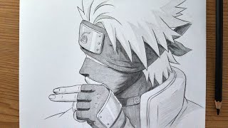 How To Draw Kakashi Hand Sign Pose || Anime Art Tutorial