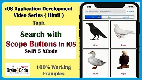 How to add Scope Buttons to UISearchController ( Search Bar ) in Swift 5 XCode | Hindi | iOS App