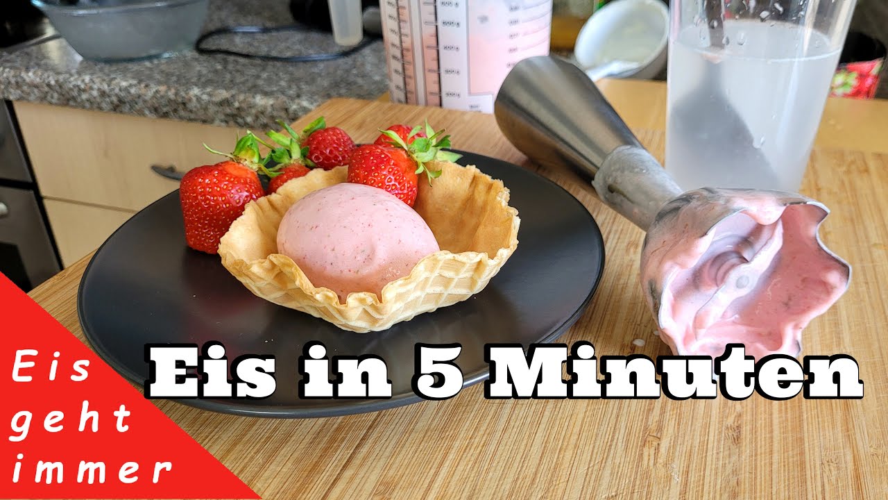 Schnelles Eis in 5 Minuten selber machen 👉 ohne Eismaschine - YouTube