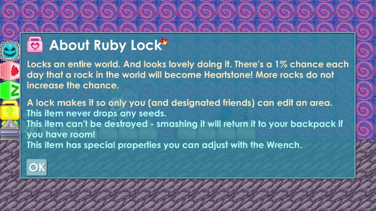 Growtopia Making Ruby Lock!