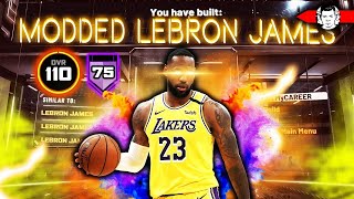 110 OVERALL LEBRON JAMES DUNKS OVER MODDED CPU IN NBA 2K20!