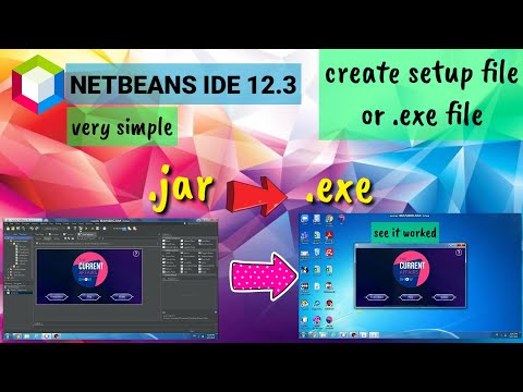 how to create exe file from jar file in netbeans || jar file to exe file || setup file from netbeans