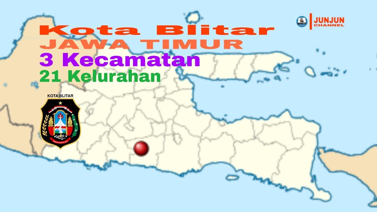 Kota Blitar, Jawa Timur, 3 Kecamatan, 21 Kelurahan - YouTube