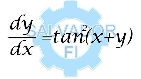 Cambio de Variable en Ecuación Diferencial por Variables Separables - Salvador FI