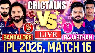 🔴 RCB vs RR, IPL 2026, Cricket Live Match Today, Live Cricket Score Commentary - 10 Over